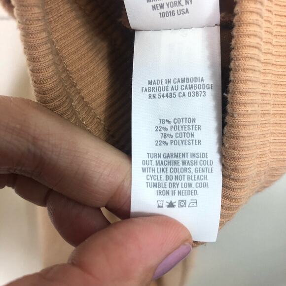 American Eagle Aerie Velour Flare Sweat Pants High Waist Tan Small Long - Picture 6 of 8